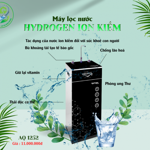 MÁY LỌC NƯỚC HYDROGEN ION KIỀM AQUAPIH2 ( NÓNG - NGUỘI)