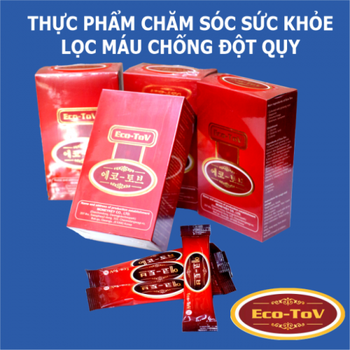 ECO TOV THỰC PHẨM BẢO VỆ SỨC KHỎE HỘP 15 GÓI - LỌC MÁU CHỐNG ĐỘT QUỴ