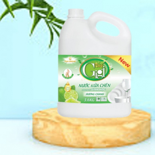 NƯỚC RỬA CHÉN BIO GIGI 3,6KG - Hương Chanh