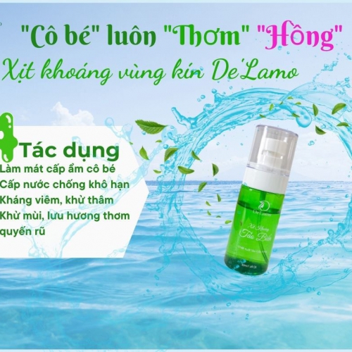 Combo 2 chai Xịt khoáng vùng kín Delamo